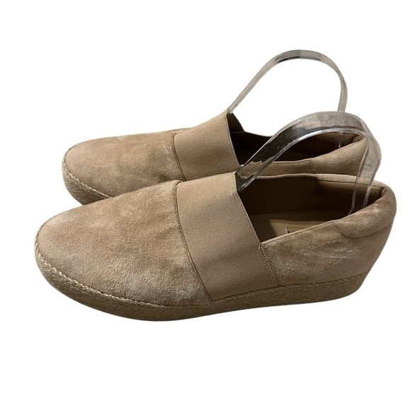 VINCE Women's Tan Winford Espadrille Suede Leather Loafers Size 10 Slip On - Picture 2 of 8